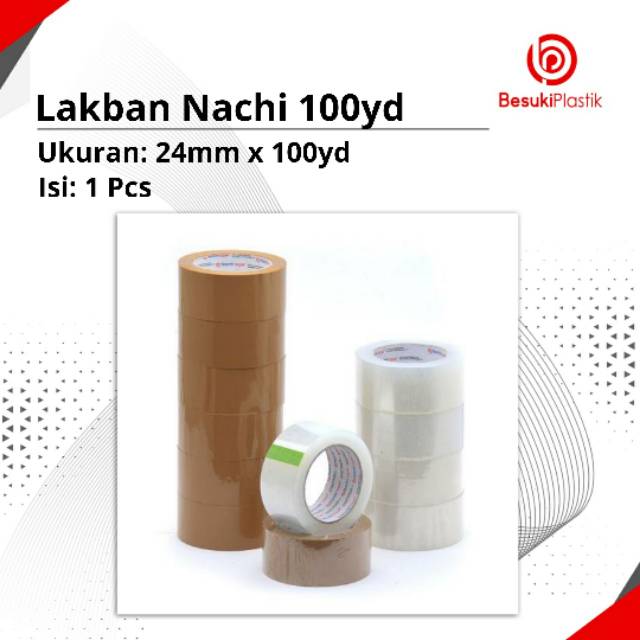 

Lakban Nachi 24mm x 100yd / Lakban Nachi / Plakban Nachi / Solasi Nachi 24mm