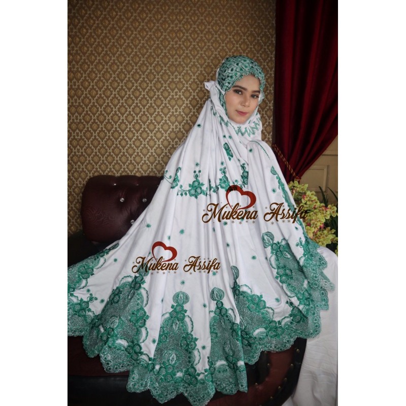 mukena bordir ekslusif putih bordir botol mukena padang bukittinggi