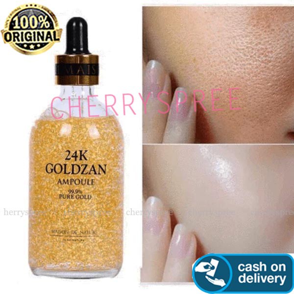 Goldzan 24k Serum Ampoule Pure Gold Antiaging Moisture Serum Emas 24k Melembabkan Mencerahkan Origin Shopee Indonesia