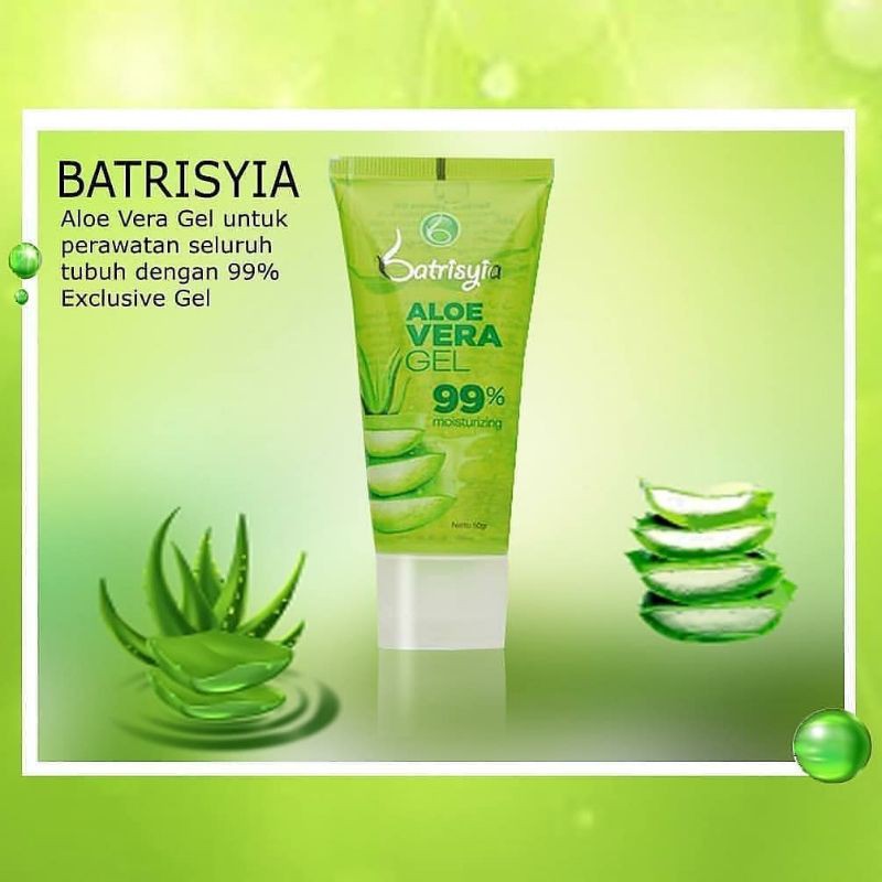 ALOEVERA GEL/SEAWEED BATRISYIA 50 ML ORIGINAL ASLI 100% PELEMBAB WAJAH OBAT JERAWAT AMPUH