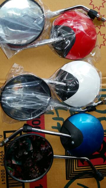 Kaca Spion Standar Scoopy Fino Gagang Chrome Warna Universal honda Yamaha ( Harga sepasang )