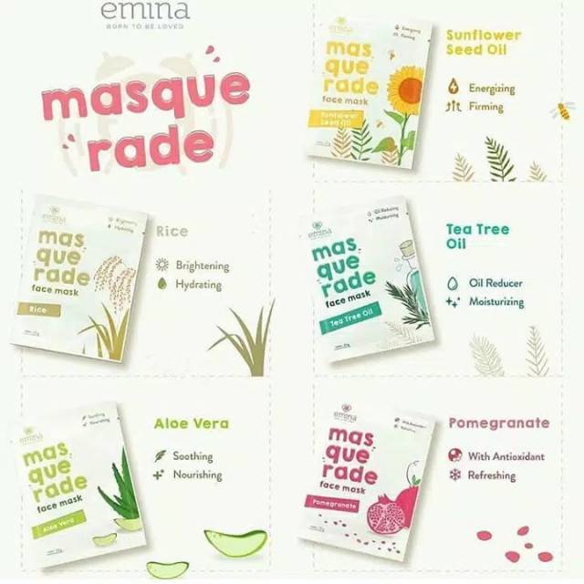 Emina Masquerade Face Mask Saset | Sheet Mask Sachet | Saset