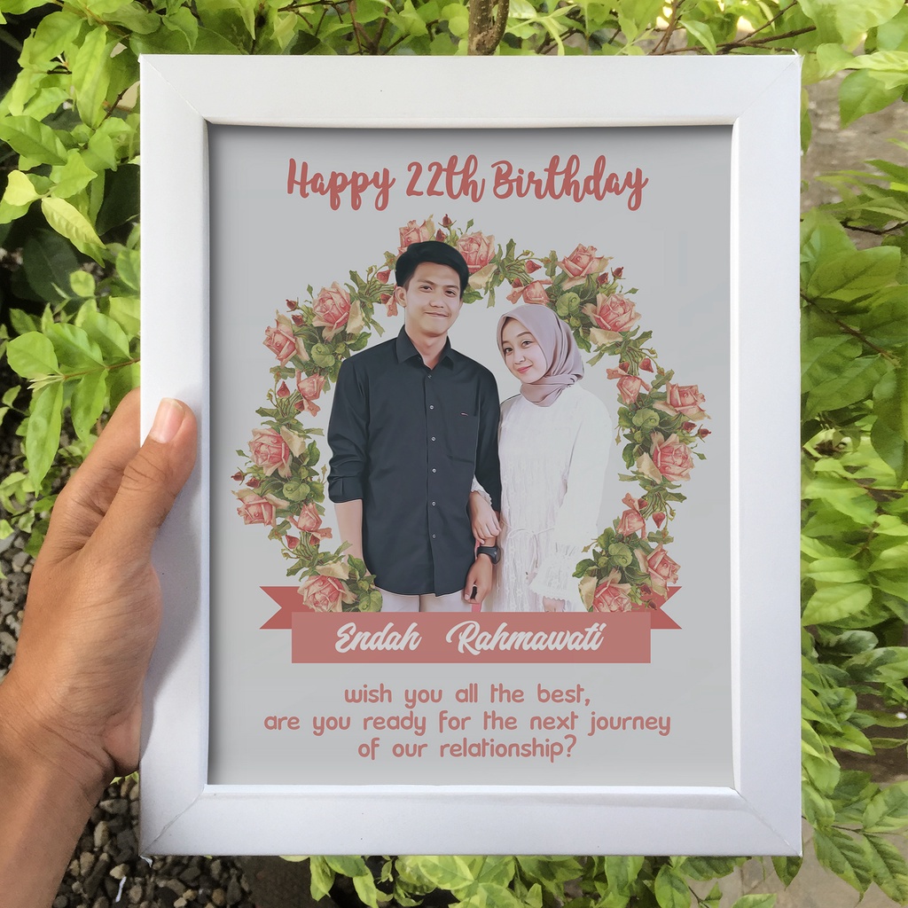 Karikatur Custom Bingkai Foto 4R Gift Box Birthday Cewek Hampers Hampers Bayi New Born Kado Bayi Had