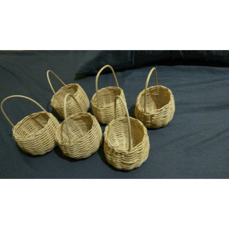 keranjang rotan mini murah