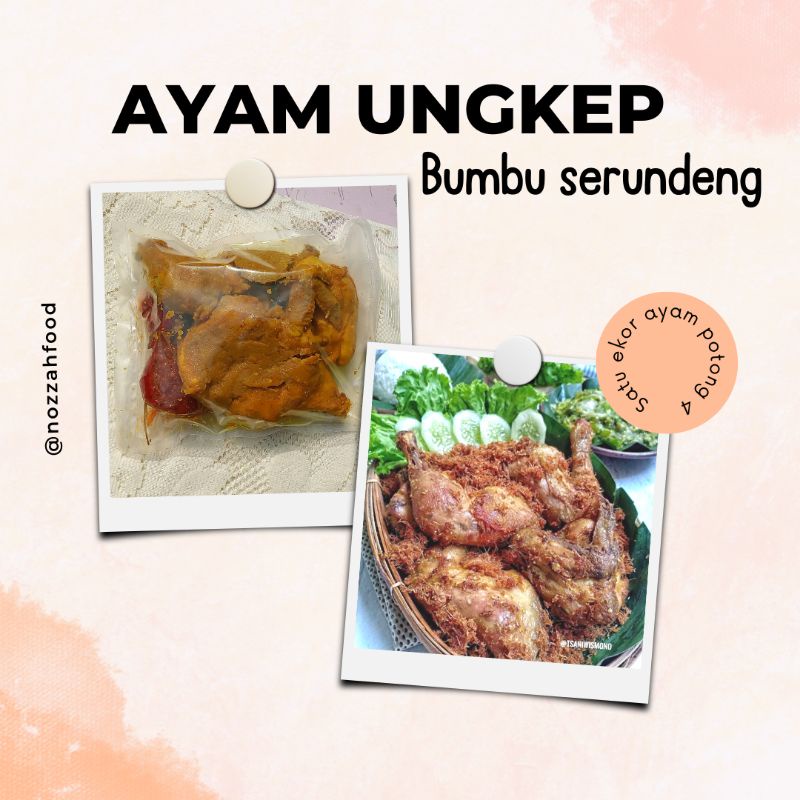 

FROZEN AYAM UNGKEP BUMBU SERUNDENG + SAMBAL GORENG TERASI PEDAS 1 EKOR POTONG 4