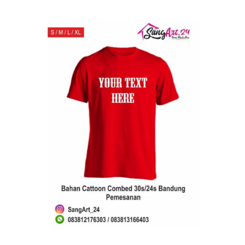 kaos sablon nama sendiri/couple/keluarga/pasangan