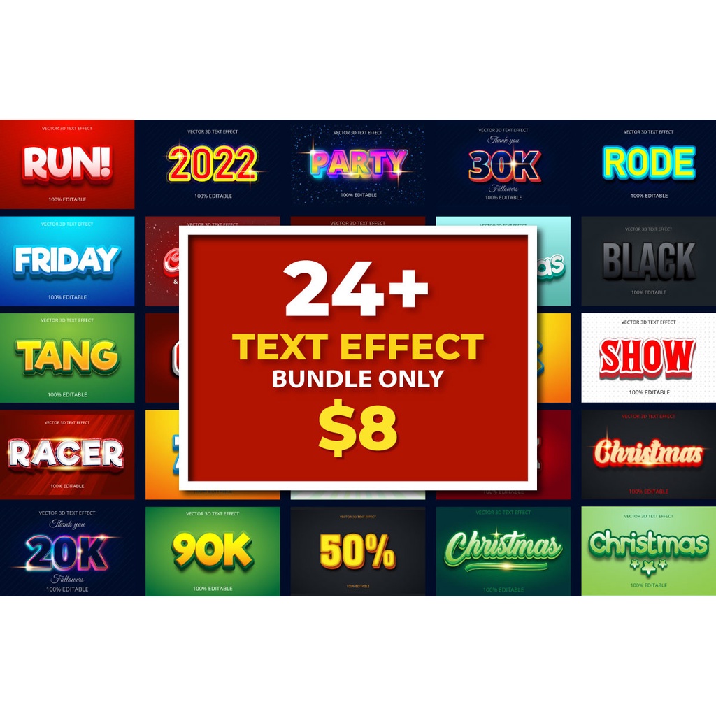 Attractive Editable Text Effect Bundle