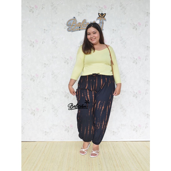 Balicihui Celana Wanita Jumbo Celana Joger Celana Wanita Jumbo Panjang Big Size Plus Size