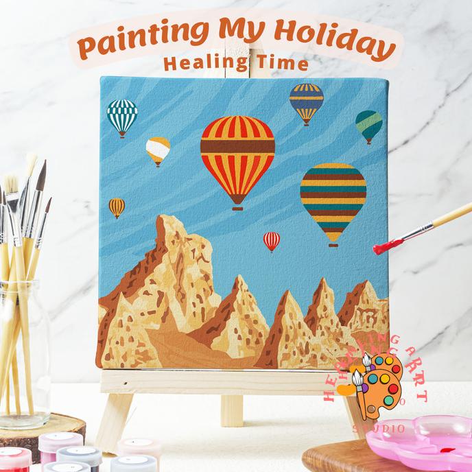 

Painting by Number Healingart Lukisan Cappadocia Turki Canvas 20x20