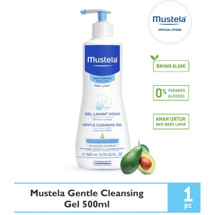 Mustela Gentle Cleansing Gel Hair And Body 500ml