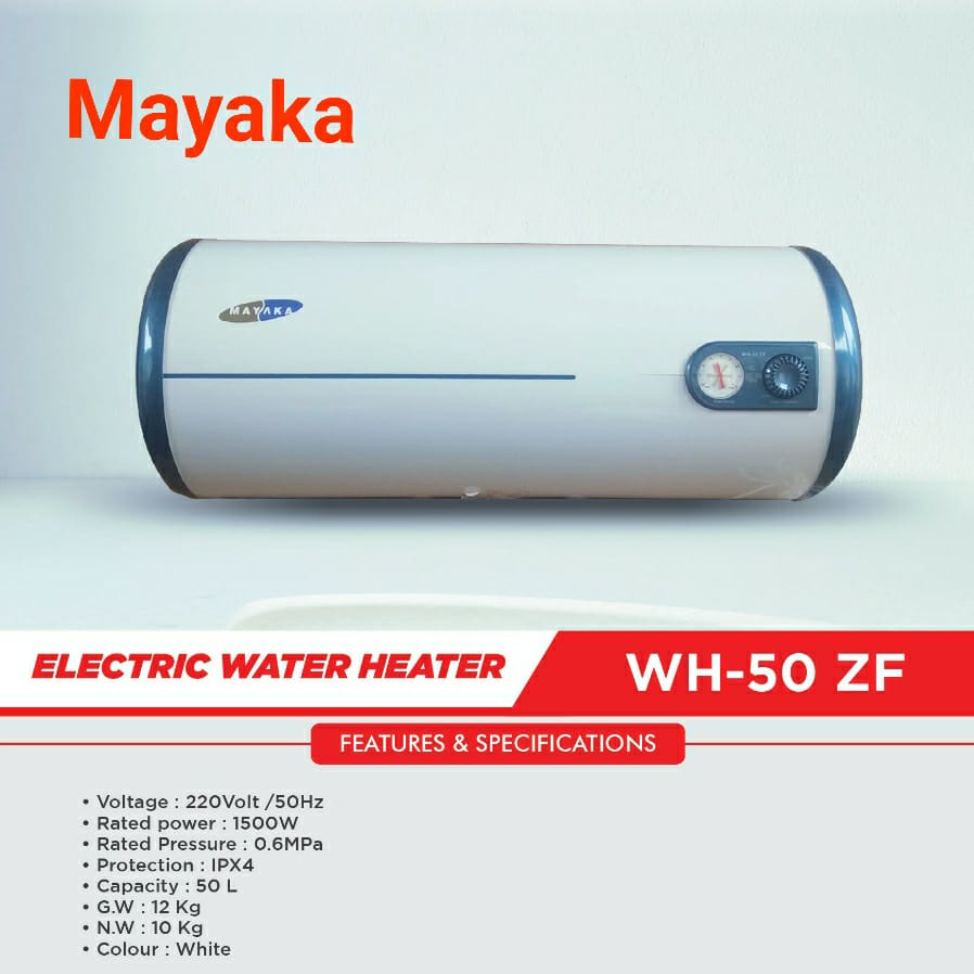 Water heater Mayaka 50 liter HORIZONTAL - WH 50 ZF