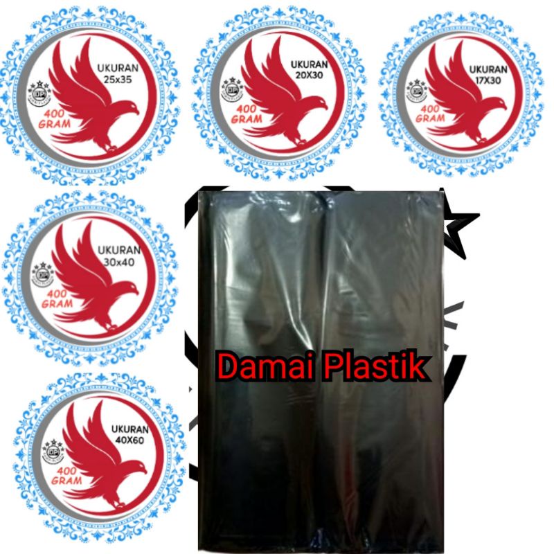 Kantong Plastik Sampah Hitam 40x60 17x30 20x30 25x35 30x40 Packing Online Tanpa Pond Plong 35x50