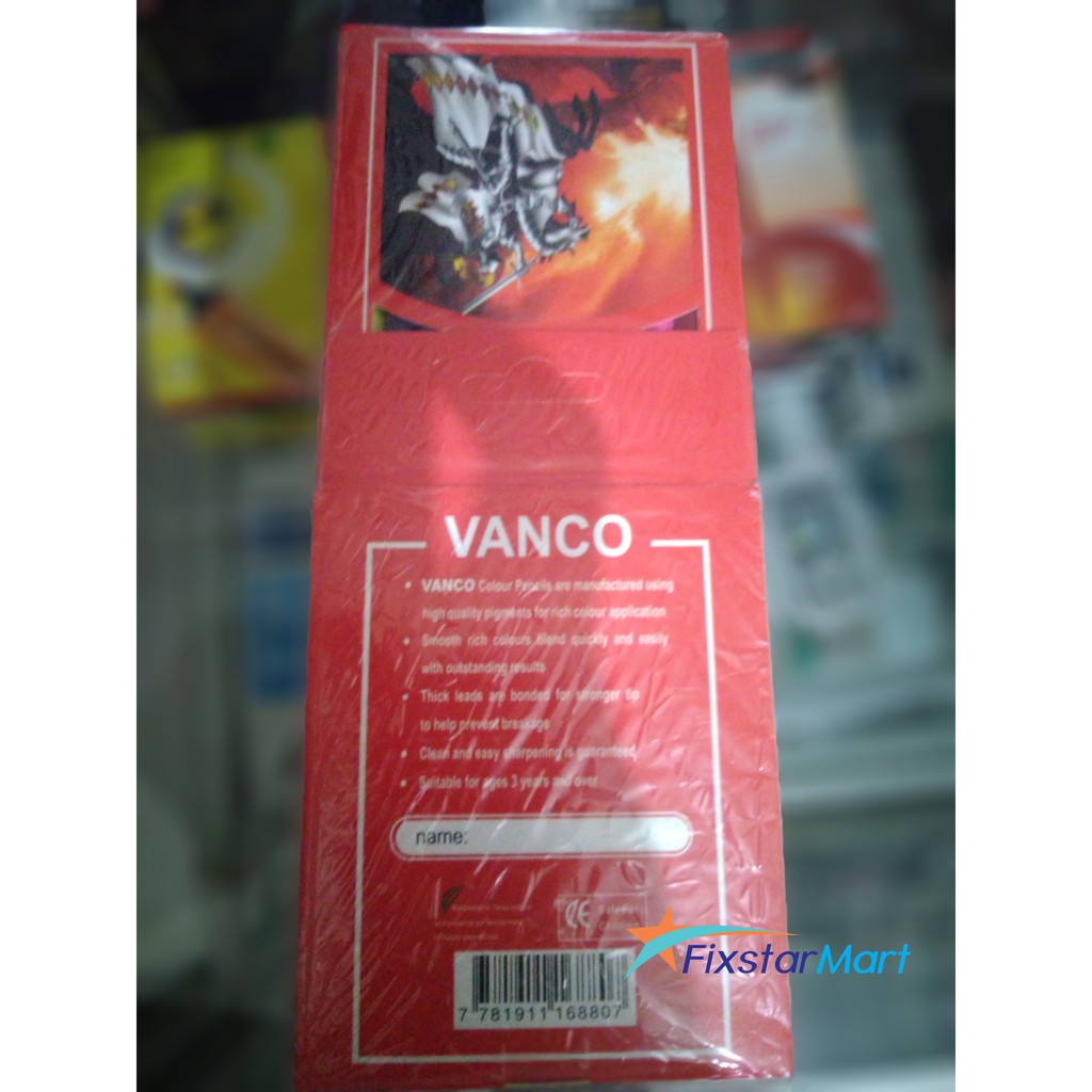 

Pensil warna 12 warna merek Vanco