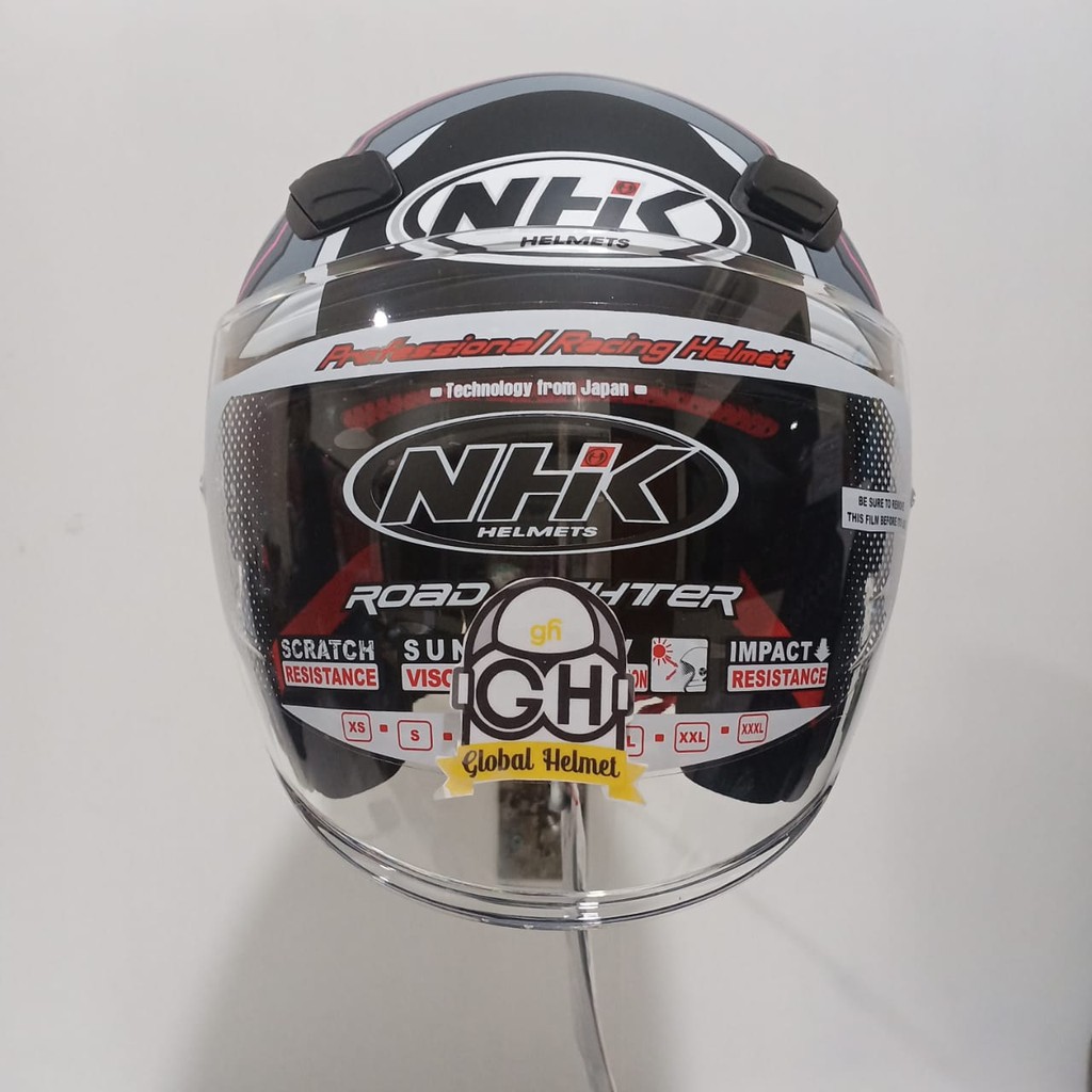 HELM NHK R1 XINOID NHK R-1 XINOID BLACK PINK DOFF DOUBLE VISOR