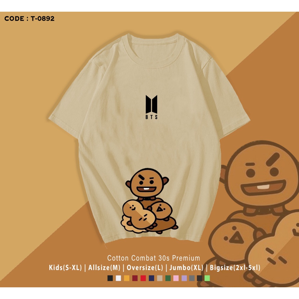 KAOS / TSHIRT KPOP / B T 2 1 / REAL PICTURE / CHIMMY / MANG / TATA / TERIMA CUSTOM TEE