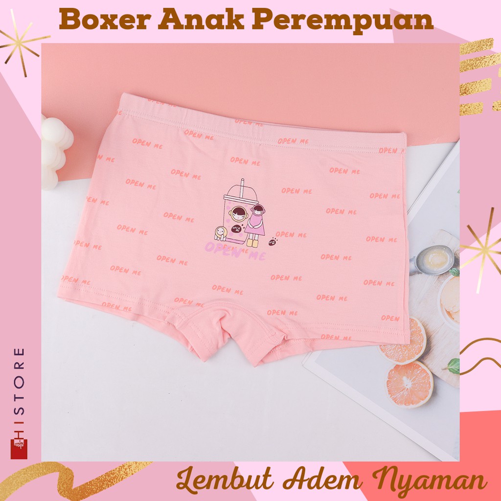 [HI] CD Boxer Anak Perempuan Murah / Celana Dalam Boxer Anak Cewek Katun 634