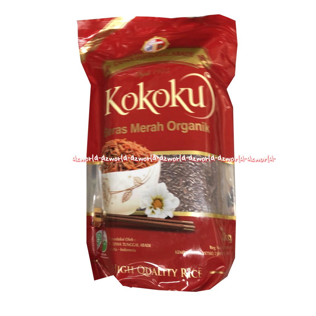 

Kokoku Organic Red Rice 2kg Beras Merah kandungan seratnya yang tinggi bebas gula Untuk Diet