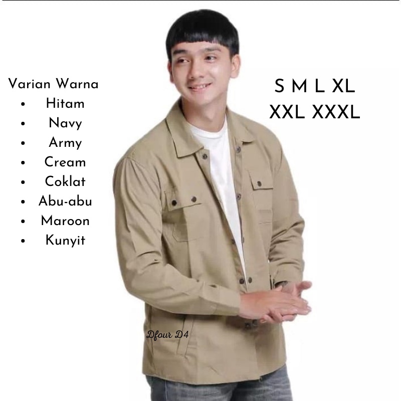 Dfour Jaket Semi Parka Pria Jumbo S M L XL XXL XXXL Baby Canvas