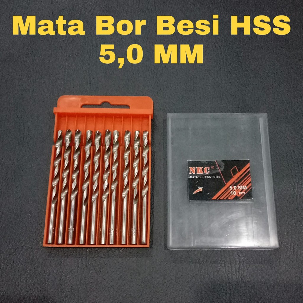 NKC Mata Bor Besi HSS 5.0 MM / Mata Bor Besi Putih 5,0MM 5MM