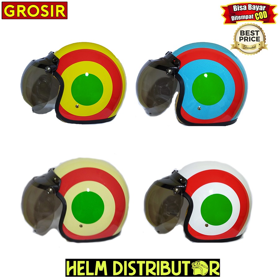 HELM BOGO  MOTIF ORIGINAL KACA CEMBUNG PRIA DAN WANITA COD