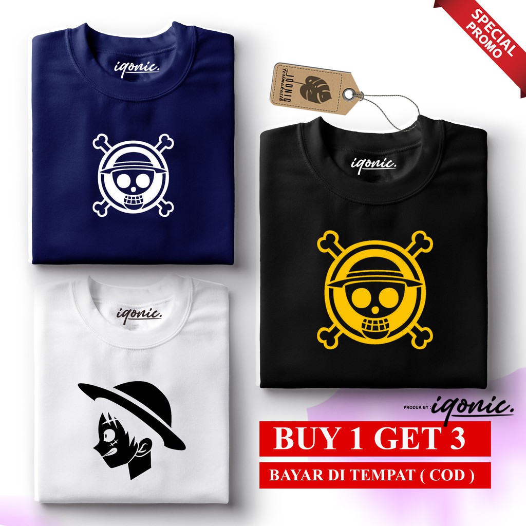 BELI 1 GRATIS 2 PCS - Kaos Distro Pria - Kaos Wanita - UNISEX - KatunTebal PREMIUM - FLL