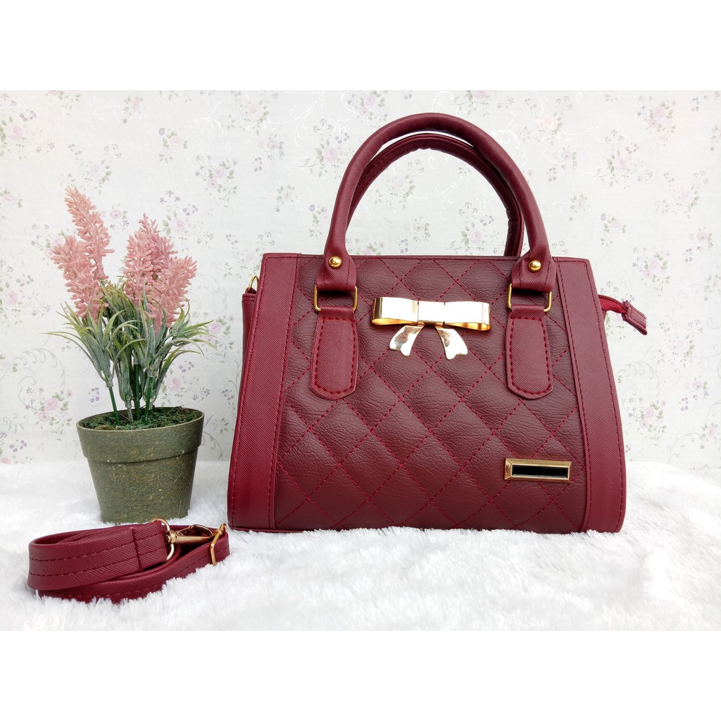 TOP HANDLE - TAS FASHION - TAS BATAM - TAS TENTENG - TAS LOKAL PREMIUM - PITA MAROON