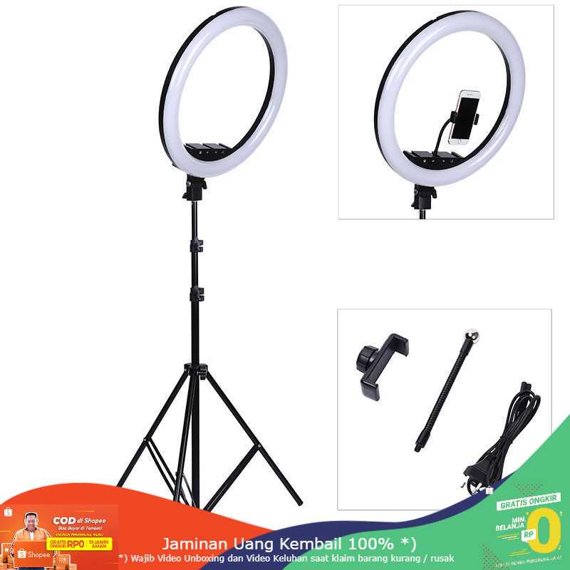 (BISA COD) RVOSTR STUDIO Lampu Halo Ring Light LED Kamera DSLR Smartphone -LF-480C