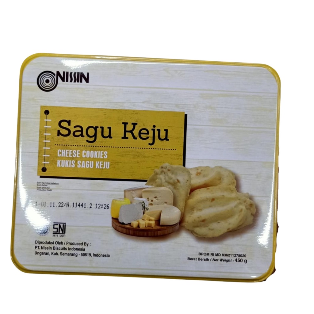 Nissin Kue Sagu Keju Kaleng 450Gr