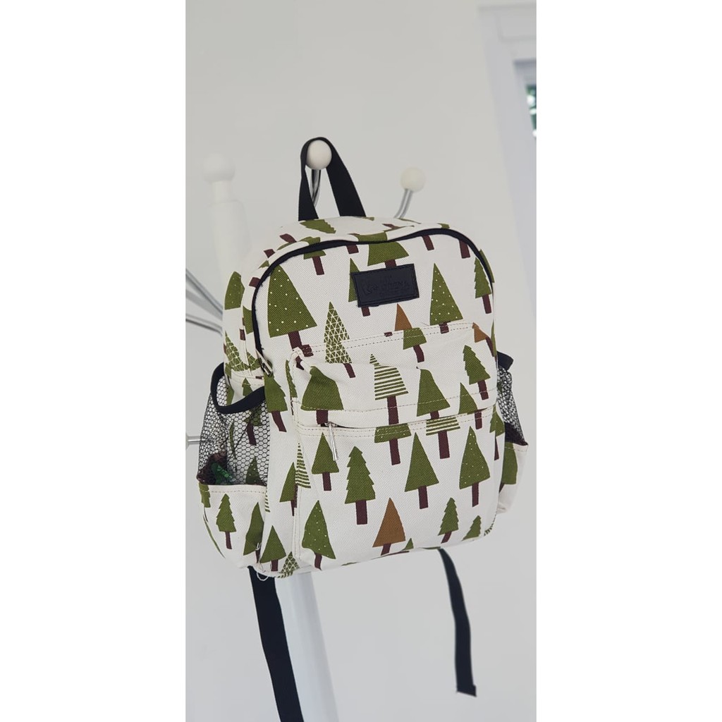 Tas Ransel Anak Kanvas Motif || Tas Punggung Anak Sekolah TK || Micha My Qeena by Kirana Stuff
