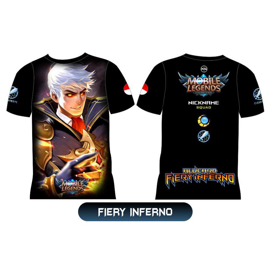 Kaos Mobile Legends ALUCARD Fiery Inferno Shopee Indonesia