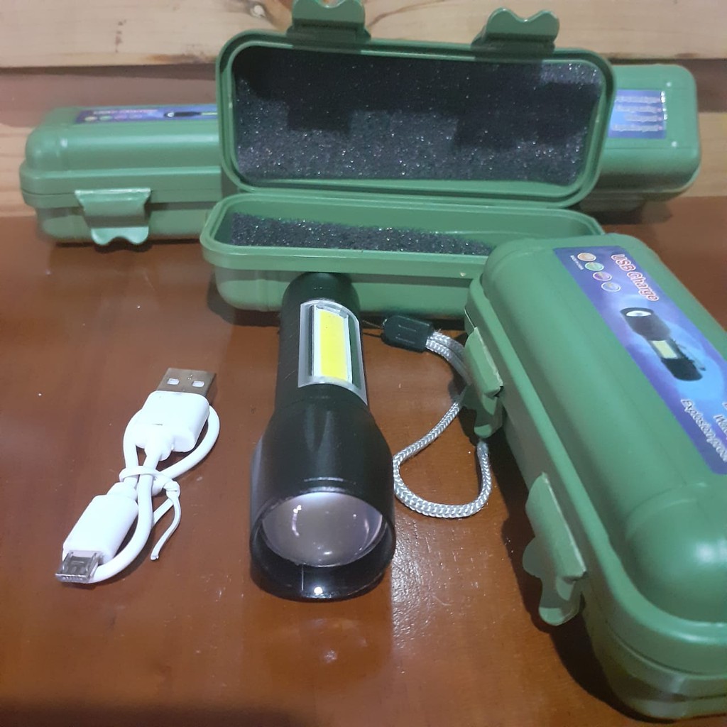 | PROMO | SENTER MINI USB XPE + COB LED LIGHT  SENTER CAMPING  SENTER USB CHARGE LED USB CHARGER