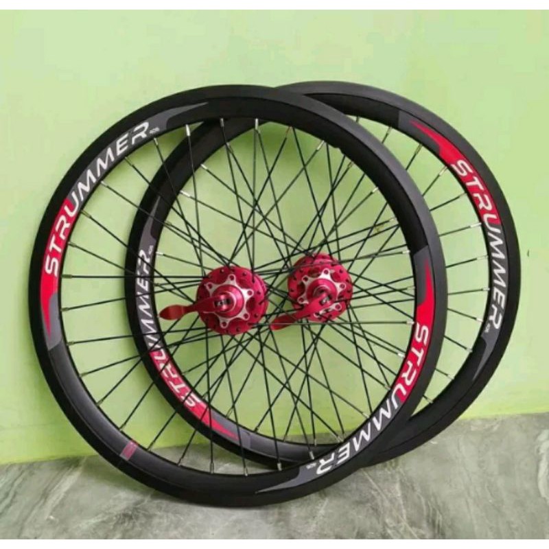 wheelset strummer 20 murni jangkrik keras - velg 20 strummer wheelset 20 strummer wheelset sepada 20