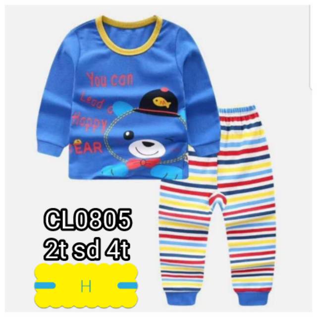 Piyama Anak 1-5Y / Baju Tidur Anak Bagus Lucu Impor