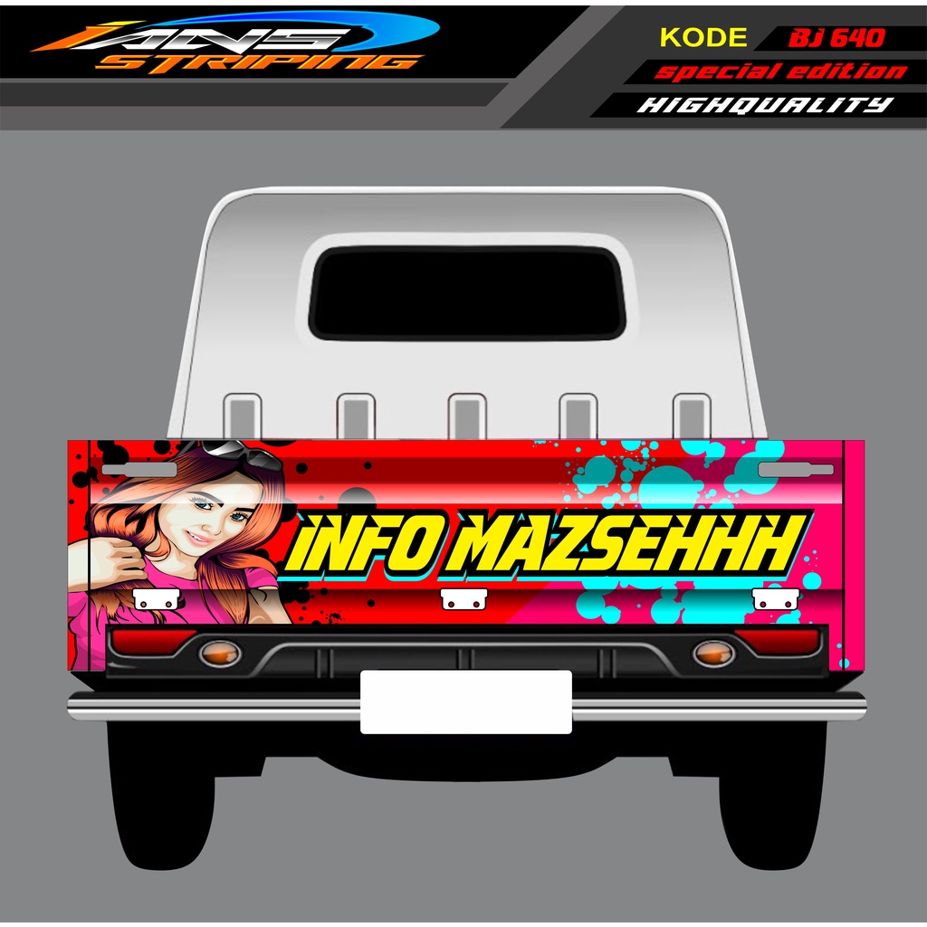 STICKER GRANMAX PICK UP / STICKER BAK BELAKANG GRANMAX / DECAL STICKER GRANMAX BJ640