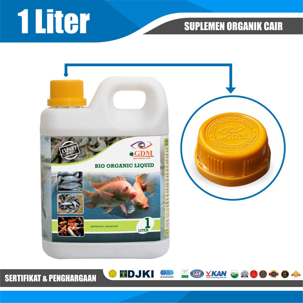 Suplemen Organik GDM Untuk Perikanan 1Liter
