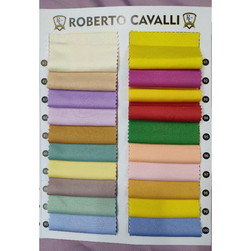 Kain Satin Roberto Cavali  ORI PREMIUM / SATIN ROBERTO CAVALI / Harga Persetengah meter