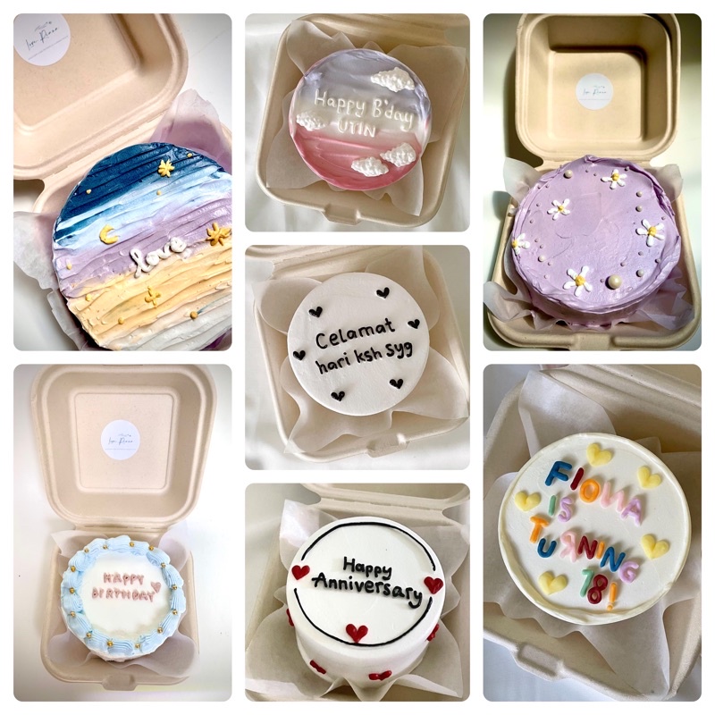 

(CUSTOME) Korean Bento Cake | Mini Cake | Kue Ulang Tahun Mini