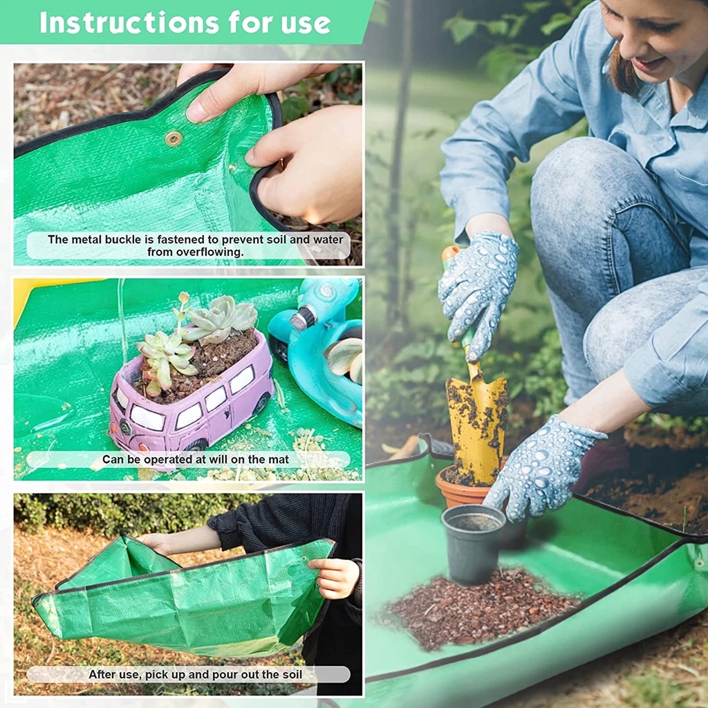 Hot Sale/Alas Tanam 50-100CM/alas Pot Berkebun PE/Reusable Garden Transplanting Pad/Alas Repot Tanaman Tahan Air/Alas Pot Bunga Lipat