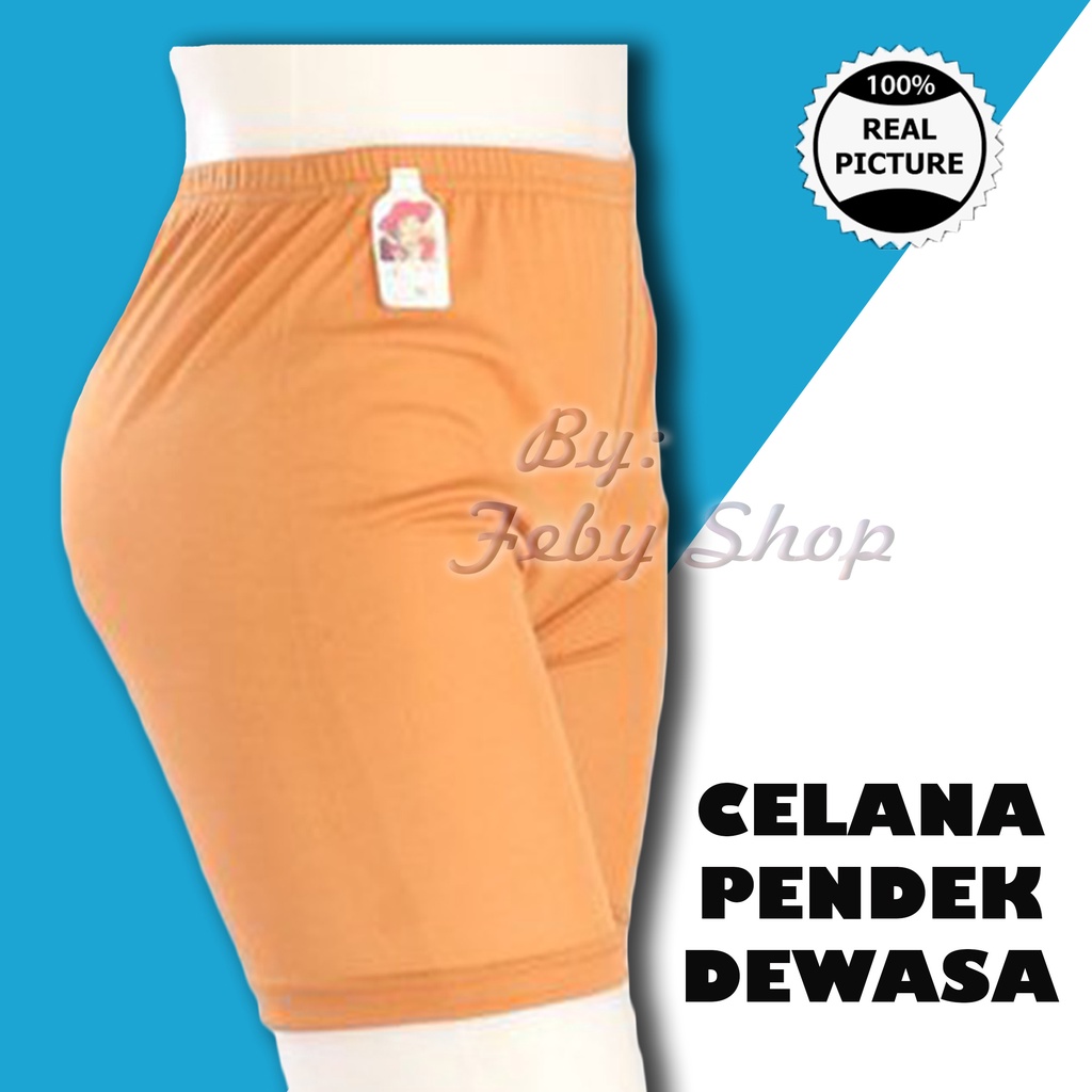 Celana Short Wanita Legging Premium - Celana Strit Wanita Dewasa Size S - 6L