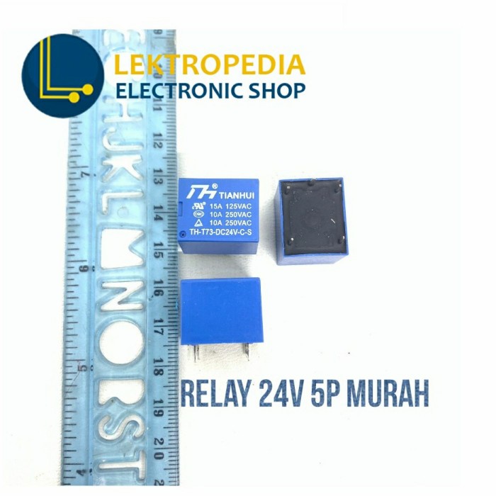 Relay 24v 5pin 24 v volt 5 p pin kaki DC24V 24volt 5kaki 5p Murah