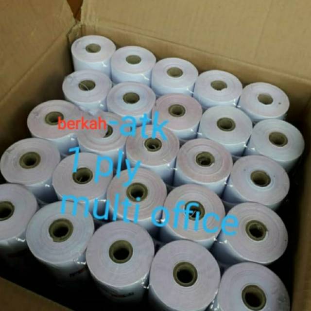 

Kertas kasir register roll multi office 1 ply isi 100 size 75 x 60
