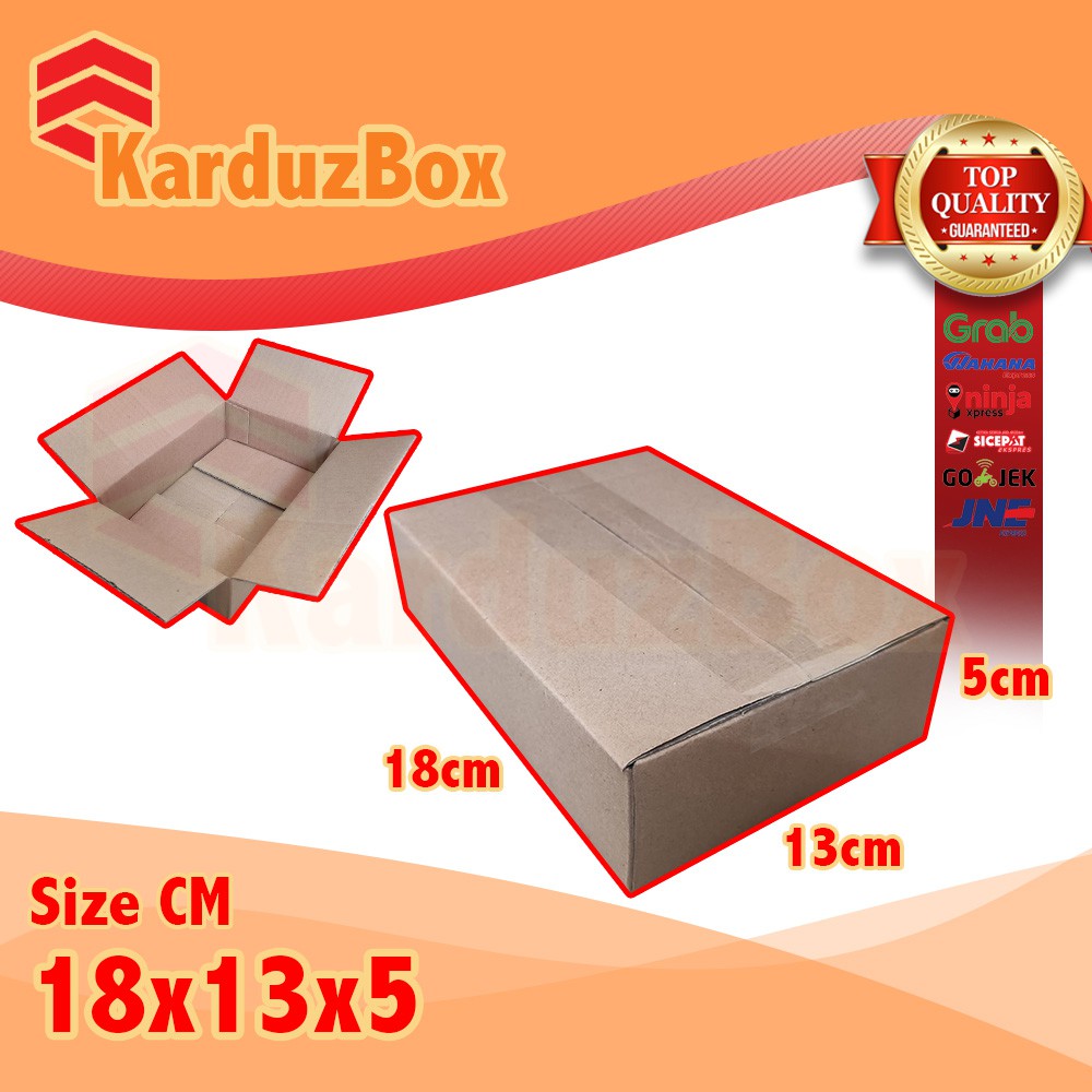 

18x13x5 kardus box packaging POLOS BARU