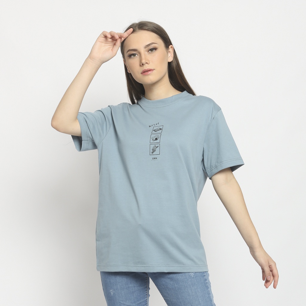 READY T-SHIRT 7.0 OISHI BABY BLUE Kaos Casual Wanita Lengan Pendek SS - Baju Atasan Top Woman Tshirt