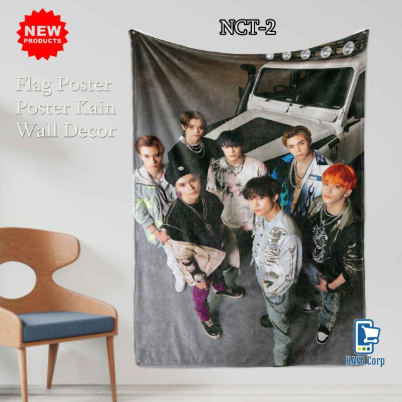 poster kain NCT - hiasan dinding NCT - flag poster NCT - kpop NCT- hiasan dinding kpop - poster kain