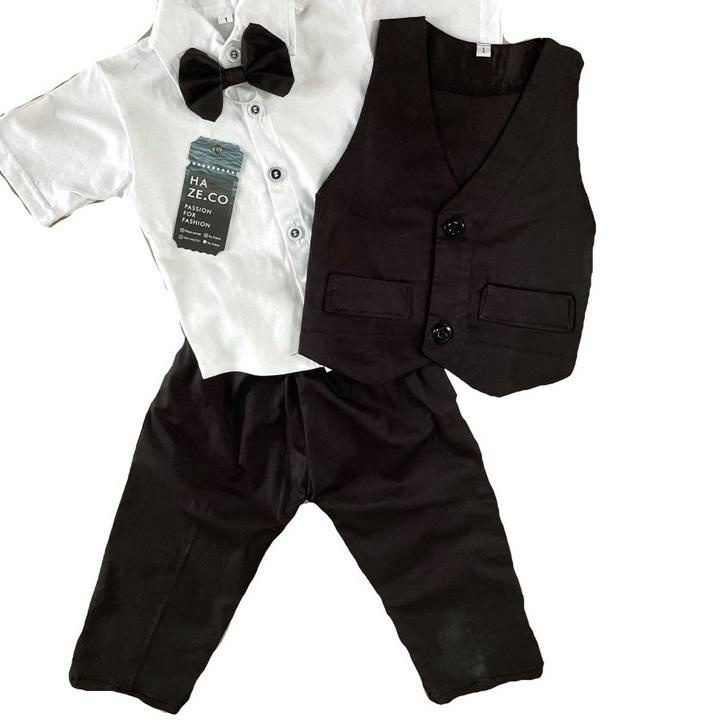 ♠ Setelan baju anak jas formal tuxedo pesta ulang 2 3 4 5 6 7 8 9 10 tahun vest rompi dasi kemeja ba