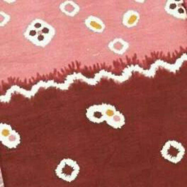 Blus Kutubaru Jumputan Batik Atasan Kebaya Modern Blouse Kutu Baru Etnik Klasik Kondangan Jumbo-Maroon