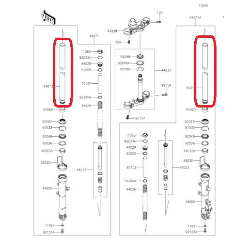 As Shock Depan Kawasaki Ninja RR Mono Original, Ready Stock