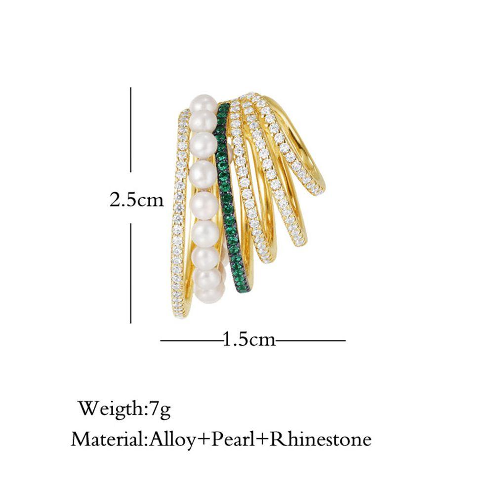 Lily 1PC Mutiara Cuff Anting Fashion Hadiah Pesta Perhiasan Tanpa Tindik Berbentuk C