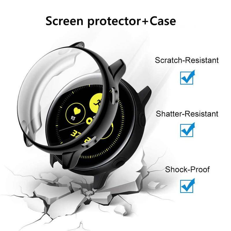 Screen Protector+Case For Samsung Galaxy Watch 4 3 40mm 44mm 41mm 45mm TPU All-Around cover bumper+film for Samsung Galaxy Watch Active 2 40MM 44MM Accessories