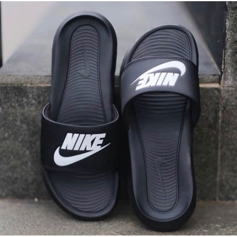 (SALE) Sandal Pria Sport / Sandal Slop / Sandal Slip-On Benassi Black-1